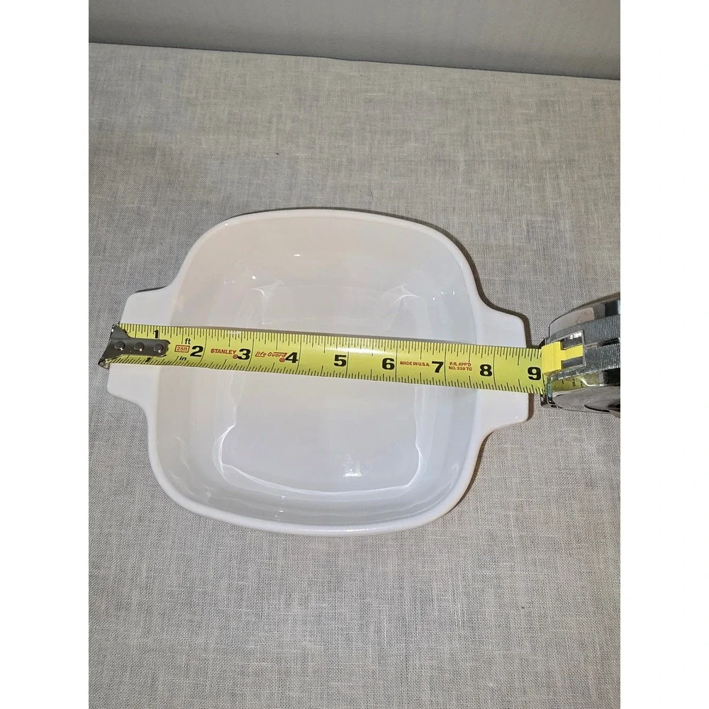 Corning Ware Casserole Dish L'Echalote Spice O Life White Vintage 1 Quart Exc